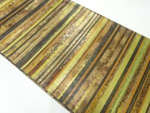 横段模様織出し袋帯